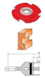 Red malowane TCT Shaper Carbide Cutter Rozdrabniarka, rowków w stali węglowej 45 #